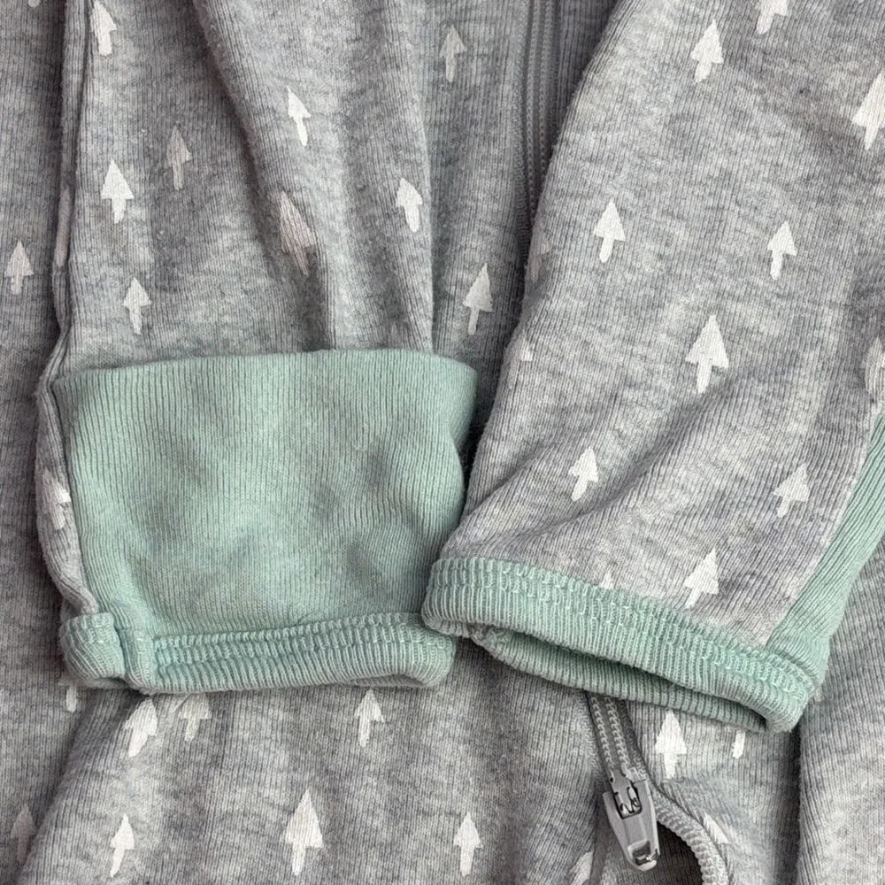 Gray and Mint Christmas Pine Tree Baby Onesie